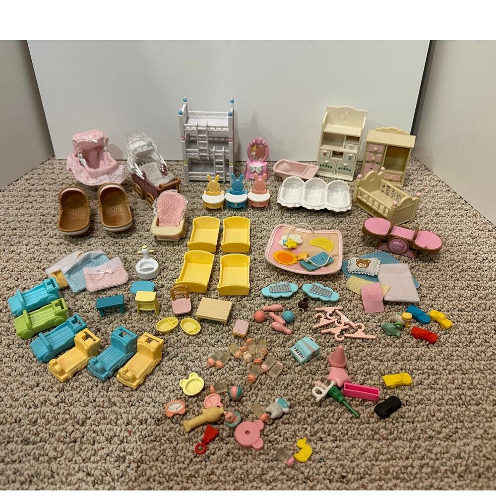 Calico Critters Baby Accessories large toy lot